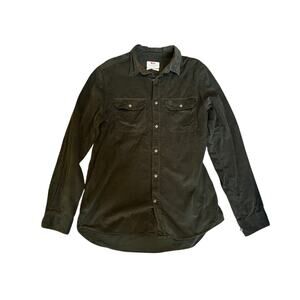 Fjällräven Men’s Corduroy Shirt  Olive Green (L) Regular Fit – Made in Portugal